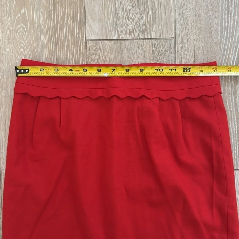 J Crew Red Wool Mini Skirt 0